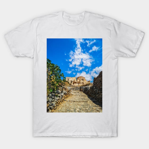 Old Stone Church on Hill T-Shirt by GRKiT